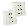 US/America 240V AC 16A 3gang 2hole socket/ six 6 pin 6hole 3g 2p 2s.k plug power traditional surface install wall socket outlet
