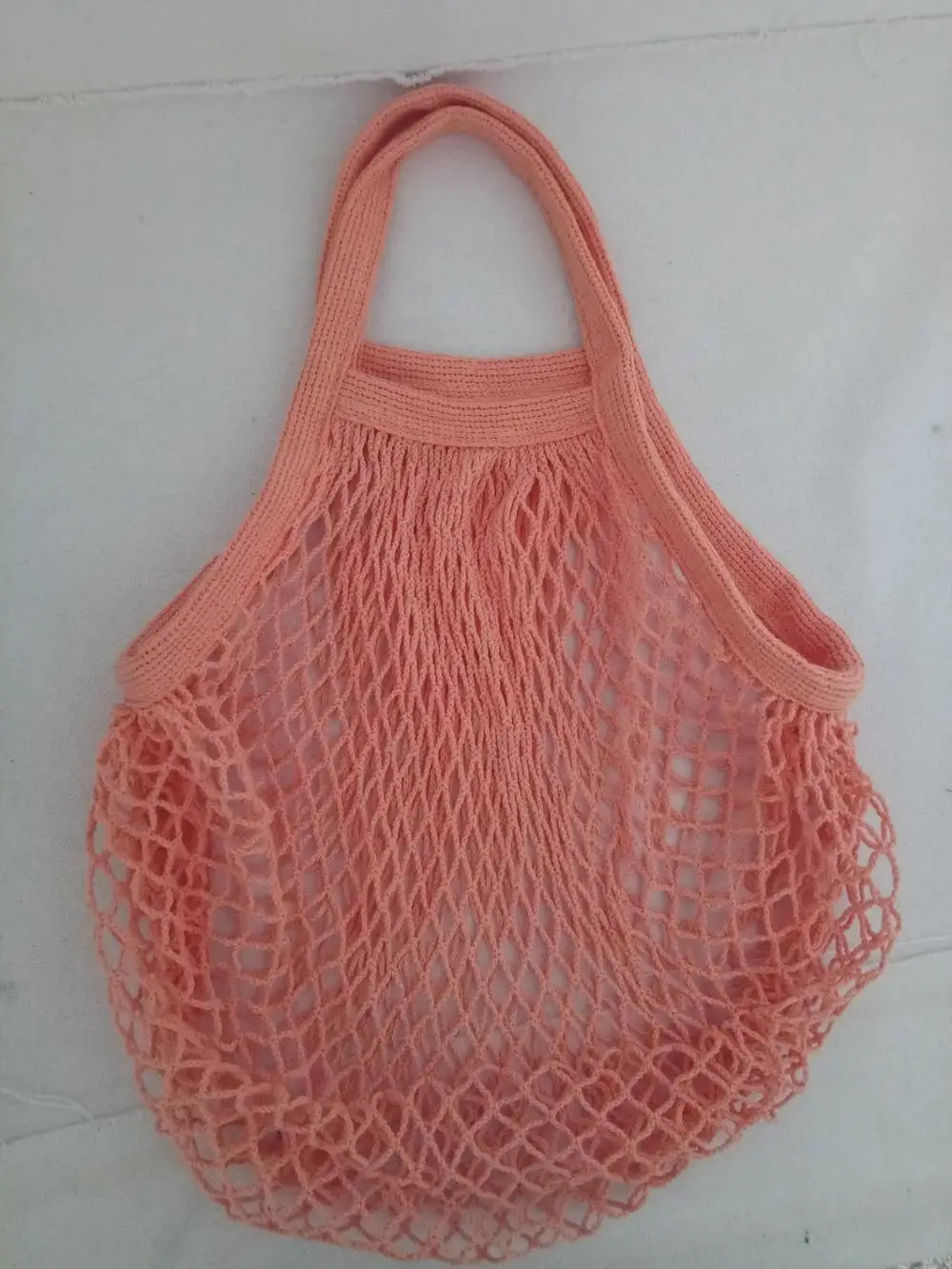 坚固的棉网袋短宽手柄