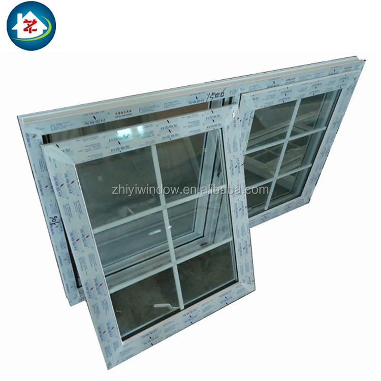 Standard Bathroom PVC/UPVC Window Grill Design Awning Size