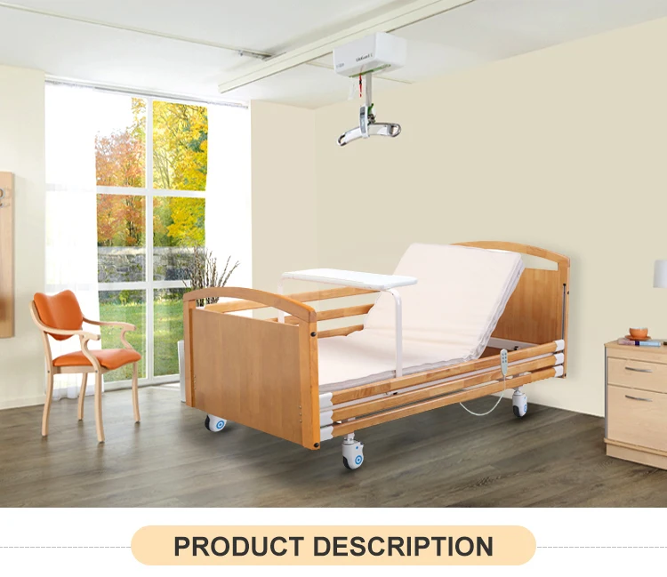 Electrical Remote Control Multifunction Nursing Hospital Bed For Home