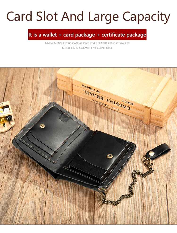 Marrant 7397 New arrival custom fashion classic men custom wallet logo with coin and card bag