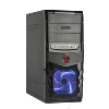 atx pc custom horizontal front panel lcd with power supply transparent glass led dustproof Computer Case