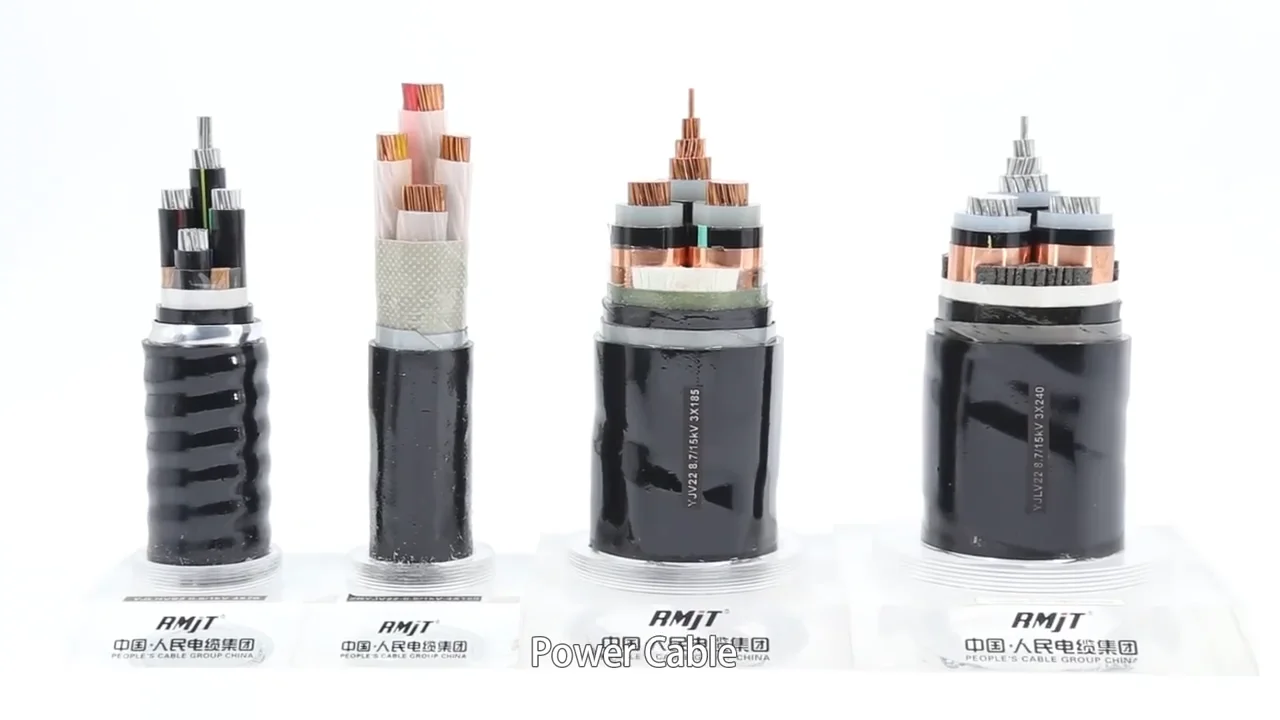 25mm 35mm Medium 3 Phase Ground Electric Wire Underground 33 Kv 15kv