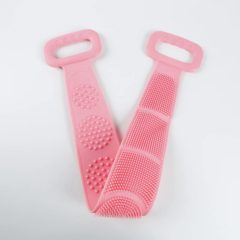 Long Silicone Bath Brush,Exfoliating Long Silicone Skin Scrubber,Easy ...