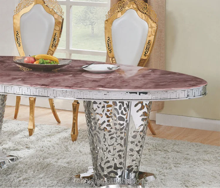 Oval Onyx Marble Dining Table Elegant Dining Tables Sets Hotel Long