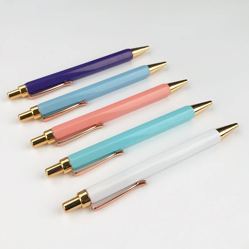 New Design Style Hexagonal Shaped Ballpoint Pen With Customer's Logo ...