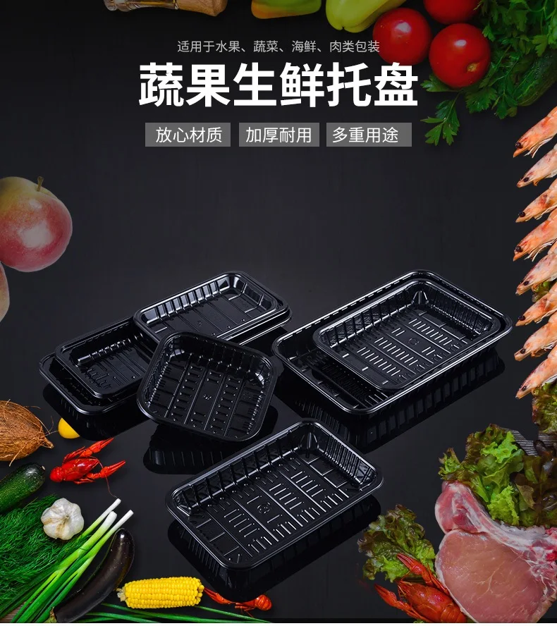PET vacuum forming plastic tray food grade plastic tray for sales disposable fruit and vegetable tray