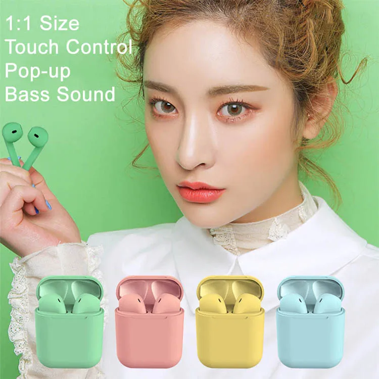 Macaron Bunte Inpods12 i12 TWS Drahtlose Kopfh&ouml;rer Touch Control Bass Stereo Bluetooth 5,0 HiFi Sport Earbuds inpods 12 - ANKUX.COM
