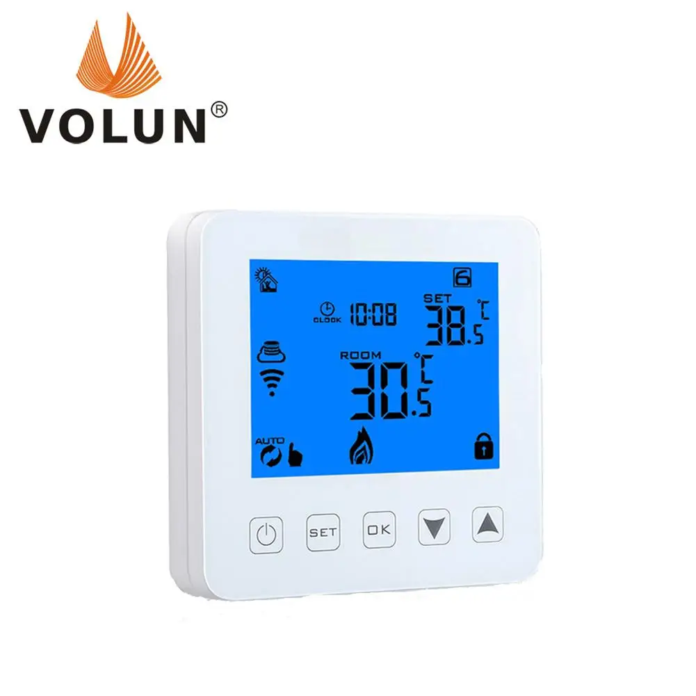 Wholesale Acrylic panel with LED 100-240V power load 16A with 6 countries  languages Wifi thermostat From m.alibaba.com