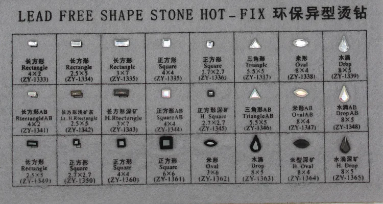 Lead Free shape rhinestone
