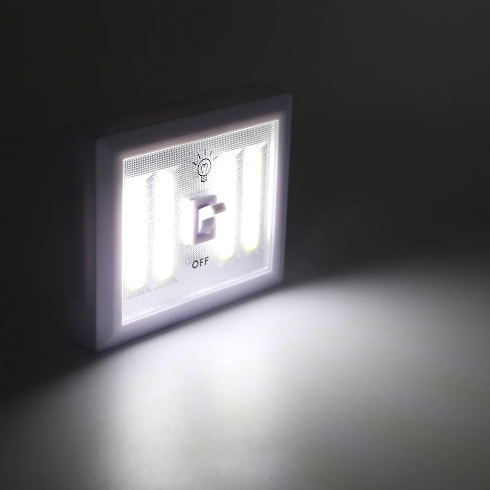 COB LED de luces de pared Interruptor De Luz De Noche Con Pilas Armario lampw Magnético 4 