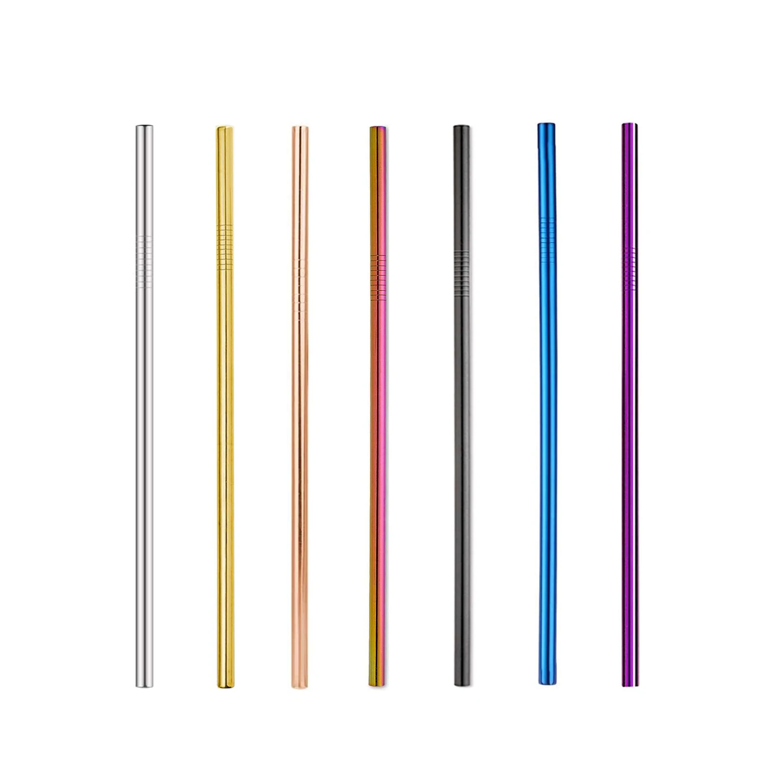 Eco Friendly 304 Custom Straight Bent Reusable Stainless Steel Drinking
