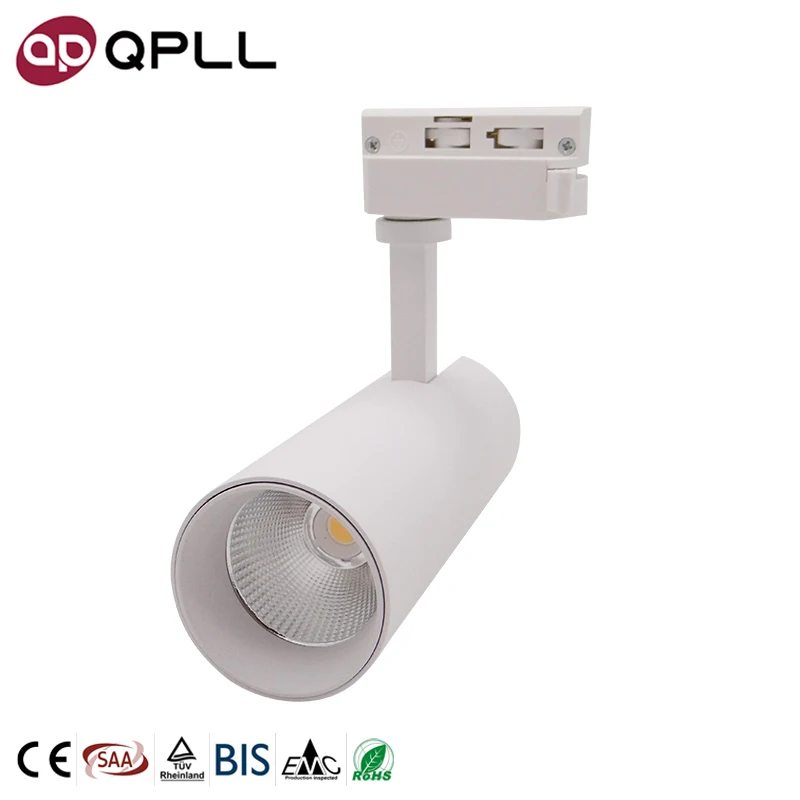 AC85-265V Commercial Lighting Multiple Track Holder 15W Indoor Aluminum COB LED Track Light