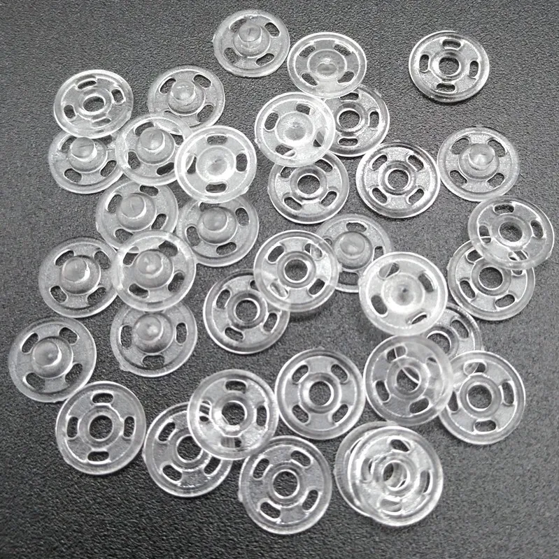 7mm 2pcs Sew On Round Plastic Snap Button In Clear Color Buy Plastic