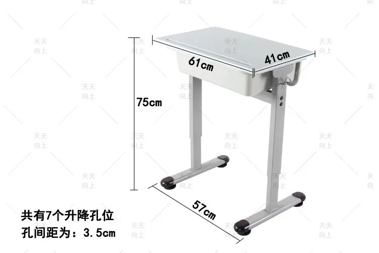 Single Seater Desk Chair Stable School Furniture Classroom Student 2-Piece Set Writing Desk