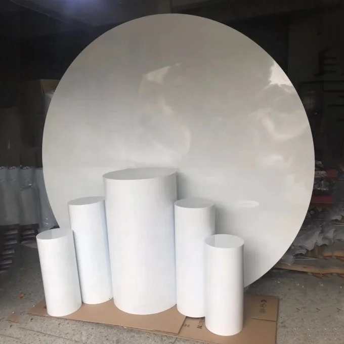 Wedding Backdrop Circle Round White Wedding Arch Metal for Wedding Favor Decoration Stage  (4).png