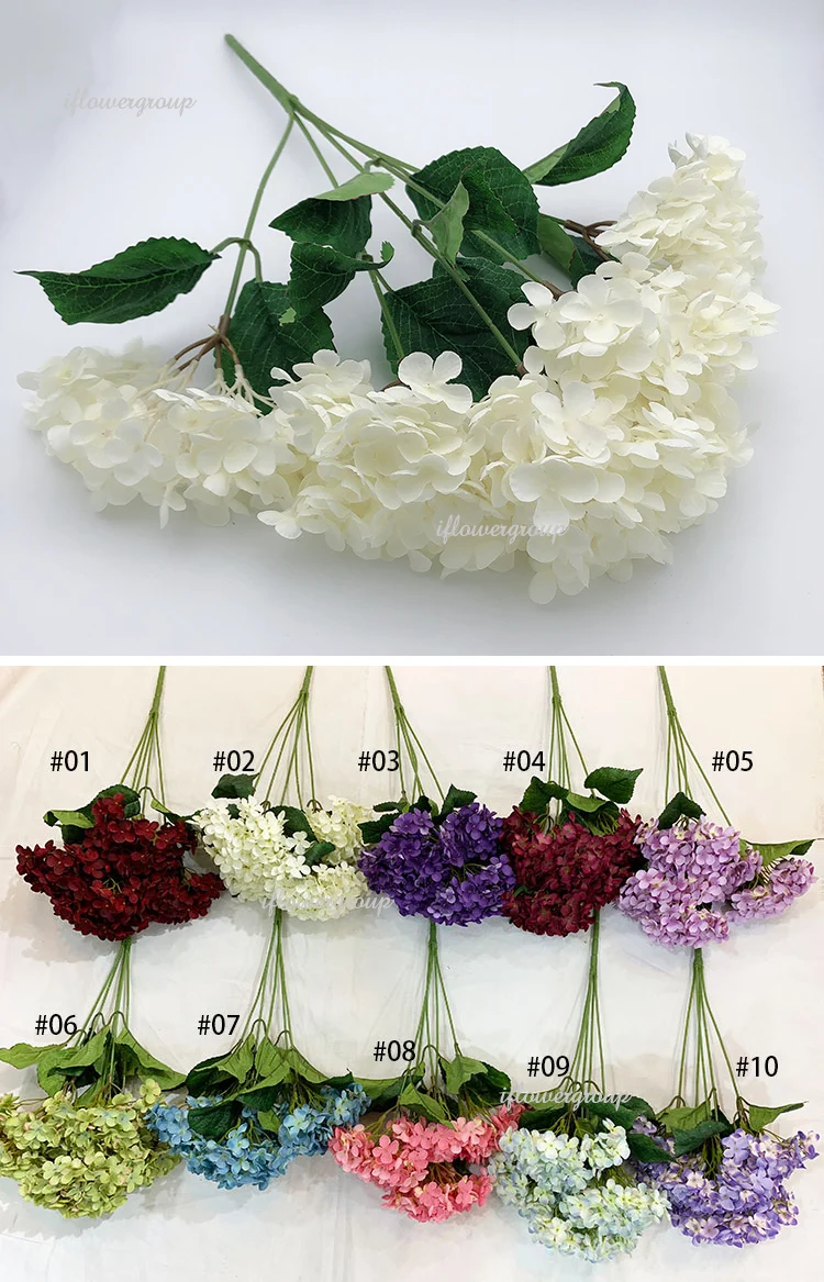 Giga China Cheap Silk Faux White Flowers Wedding Artificial Flower