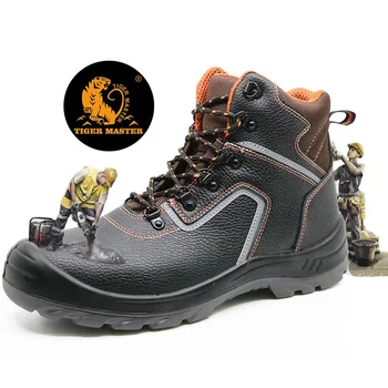 safety shoes leather steel toe cap