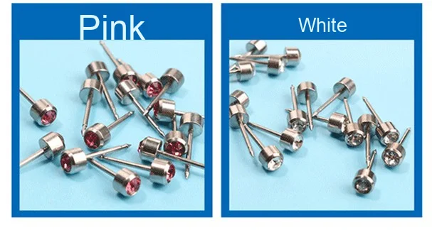 镀金不锈钢耳鼻穿孔套装朋克风格钻石图案钟形螺丝身体首饰适合女士派对俱乐部