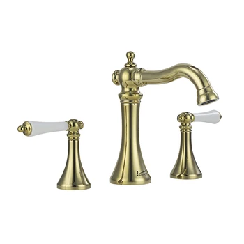 Artistic 3 Hole Marble Handle Brass Bathroom Faucet Buy Marble