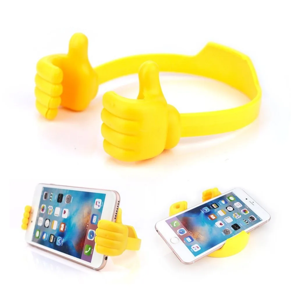 Portable thumbs up finger mobile phone stand