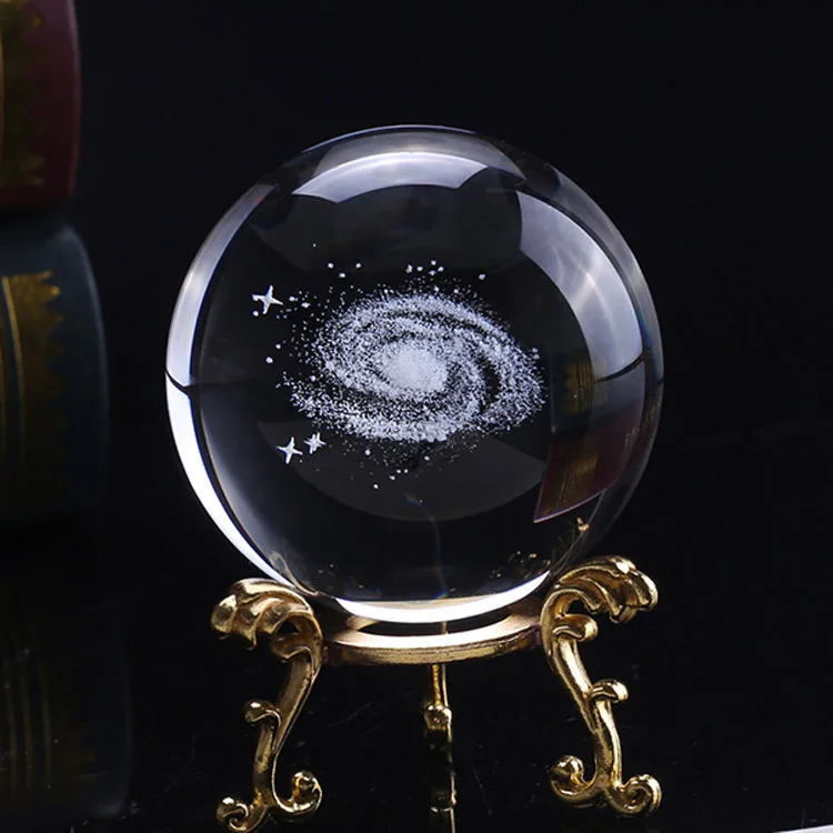 product 3d laser engraved milky way galaxy crystal ball for sale-31