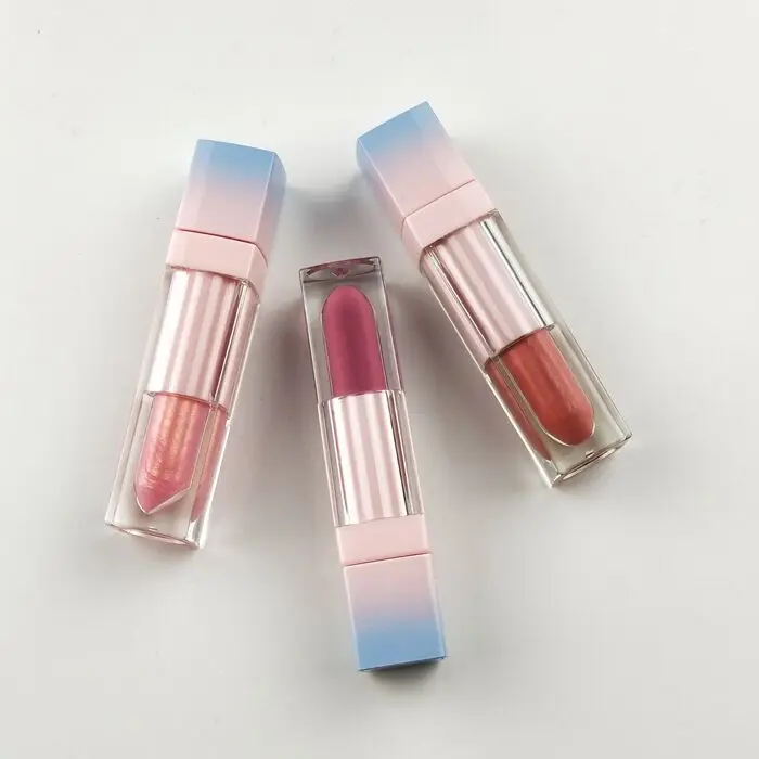 Wholesale make your own lipgloss custom logo matte and glitter liquid lipstick