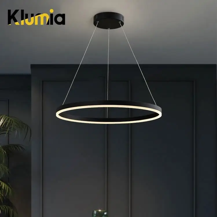 KLUMIA New arrival Aluminum Metal Acrylic Indoor Bedroom 30 w 39 w Hanging Modern LED Pendant Light
