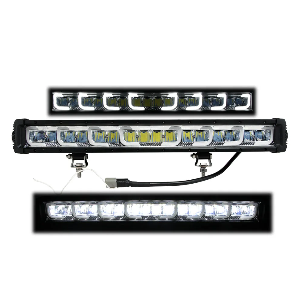 E-mark approved 22 inch 12000lms 128W single row parking led flashing light bar