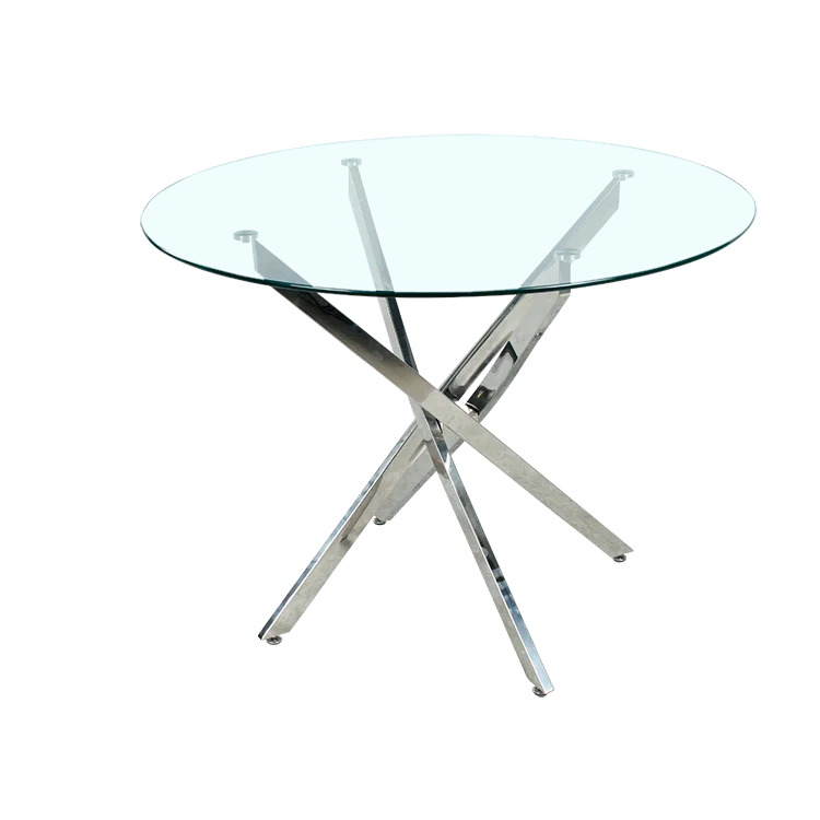 Glass Table Top Dining Set Transparent Glass Table With Tempered Glass