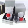 New Products Teddy Bear with Preserved Fresh Eternal Rose Flower Gift Box