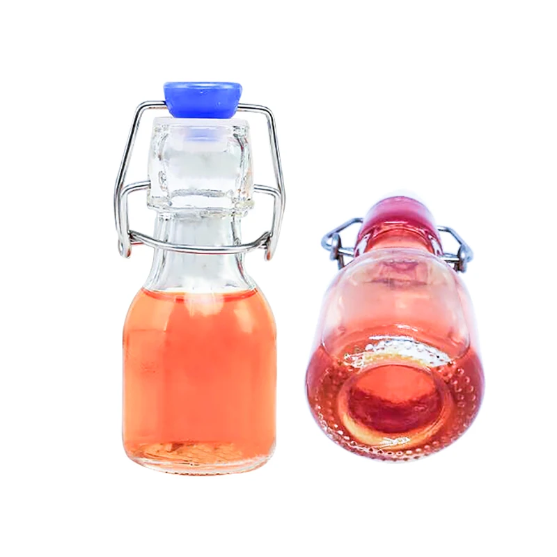 50ml Swing Top Airtight Sealed Glass Bottles With Buckles Lid For Oil