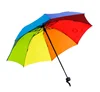 Hot-selling High Quality Customizable Rainbow 4 Sections Manual Folding Umbrella