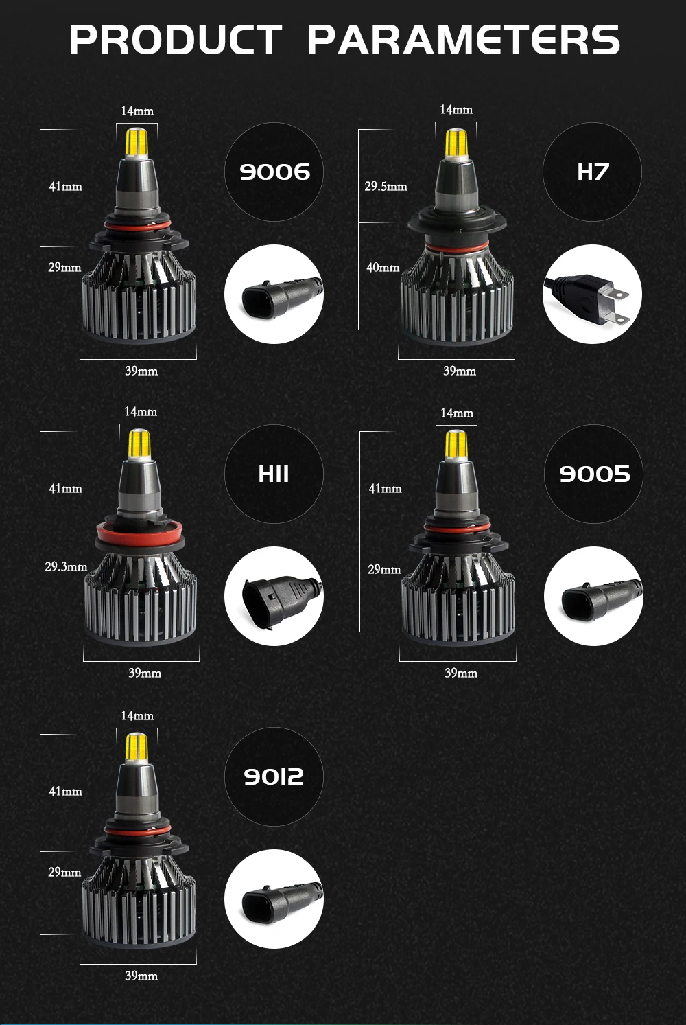 High Quality Real 360 Degree Beam 80w 16000lm H1 H4 H7 H11