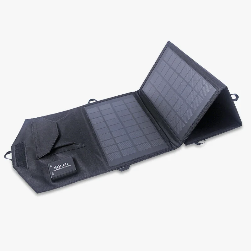 
14W Outdoor Foldable Solar Panel charger for smartphones with dual USB Solar panel for Camping Travel 