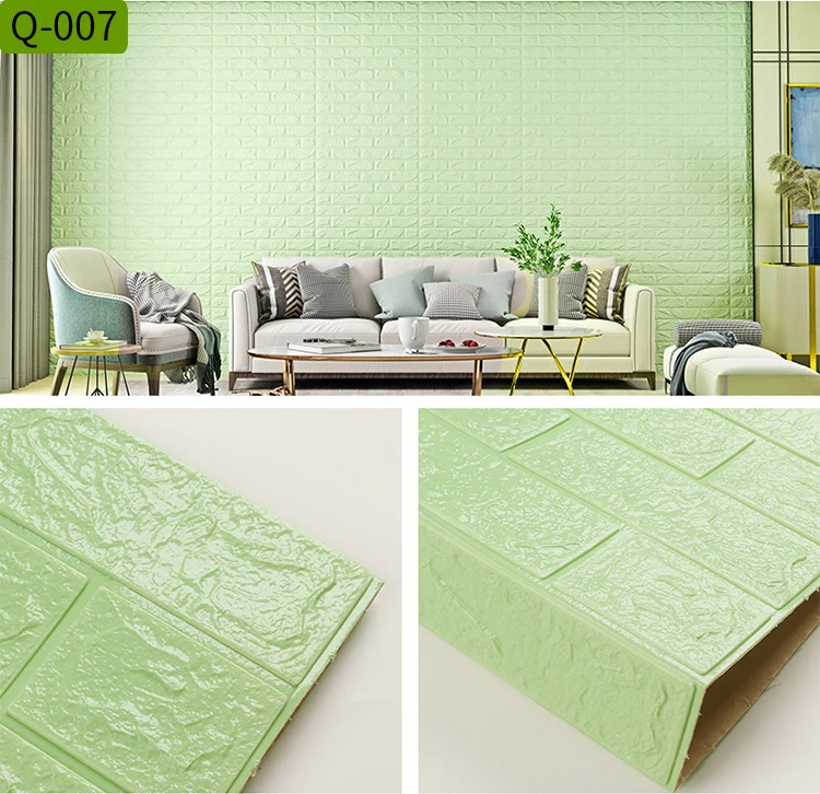 Wallpapers 3D Brick Pattern for TV background Living Room Bedroom Wall Decor DIY Self-adhesive Waterproof PE Foam Wall Sheets