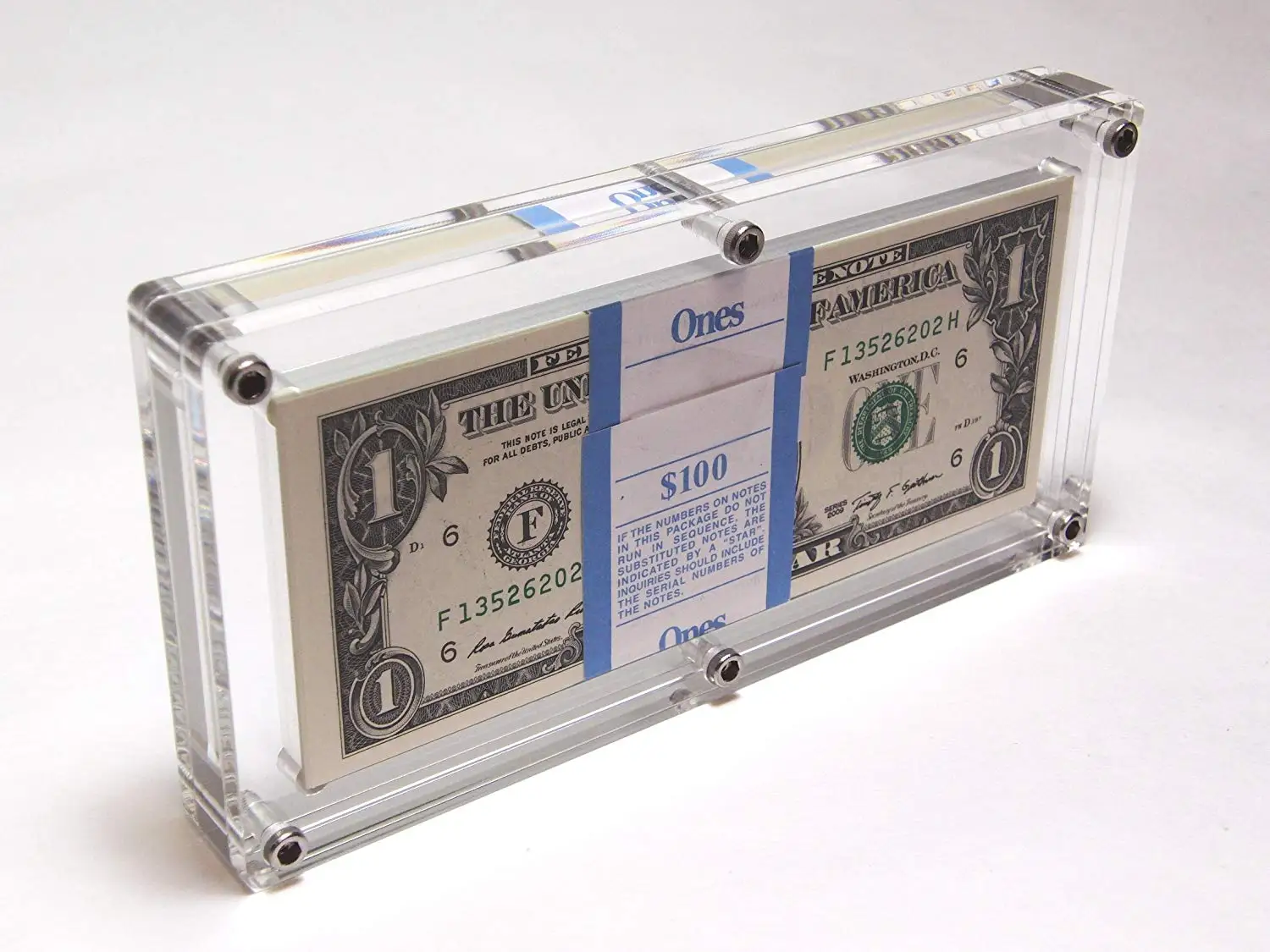 Acrylic Currency Display Frame Pmma Photo Bank Note Money Holder