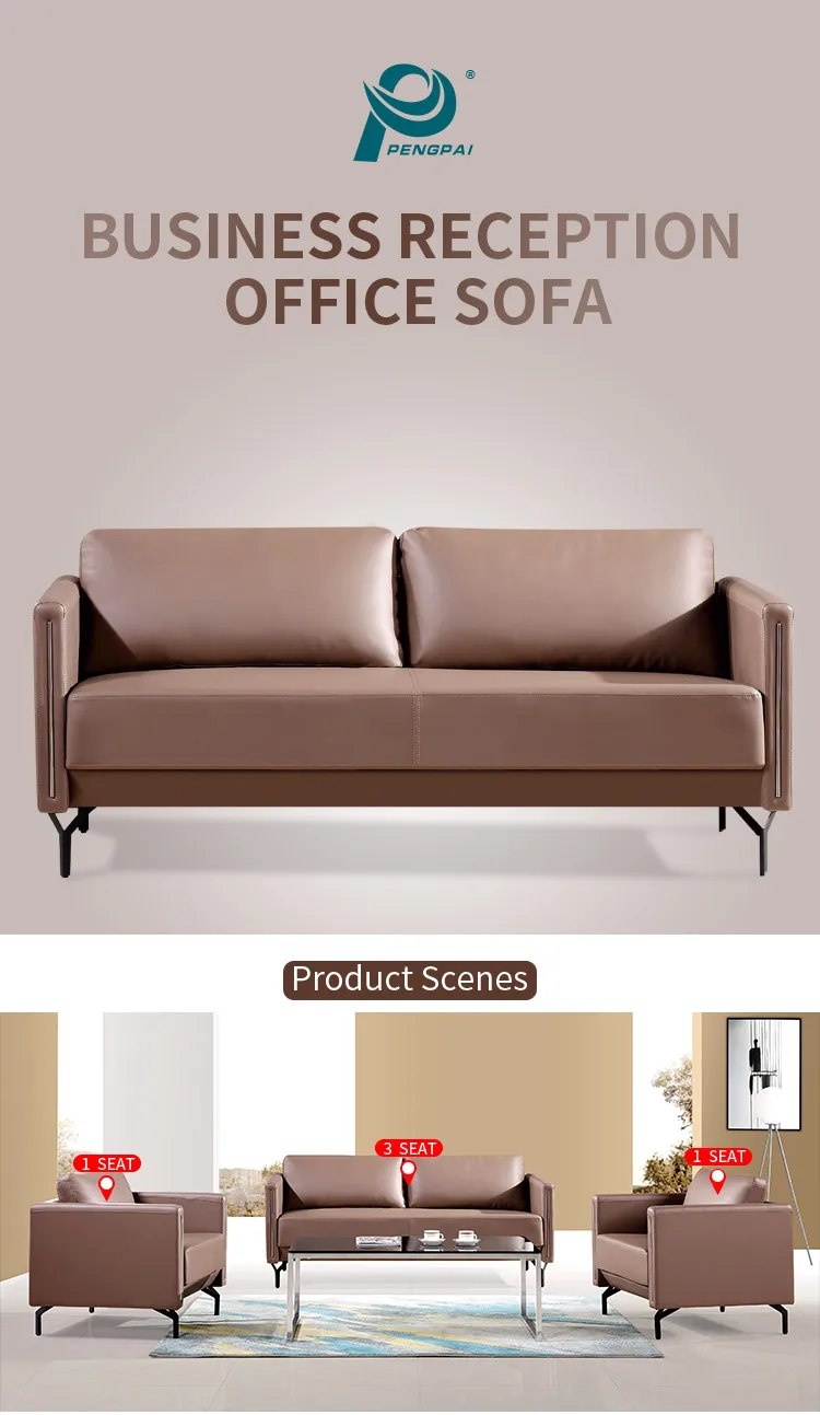 Pengpai 7 Seater Large Leather Seats And Sofas Modern Sofa