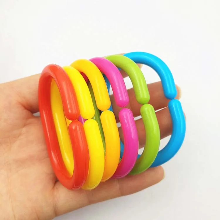 Fine Motor Skills Educational Linking Toys Open Ring C Shaped Plastic