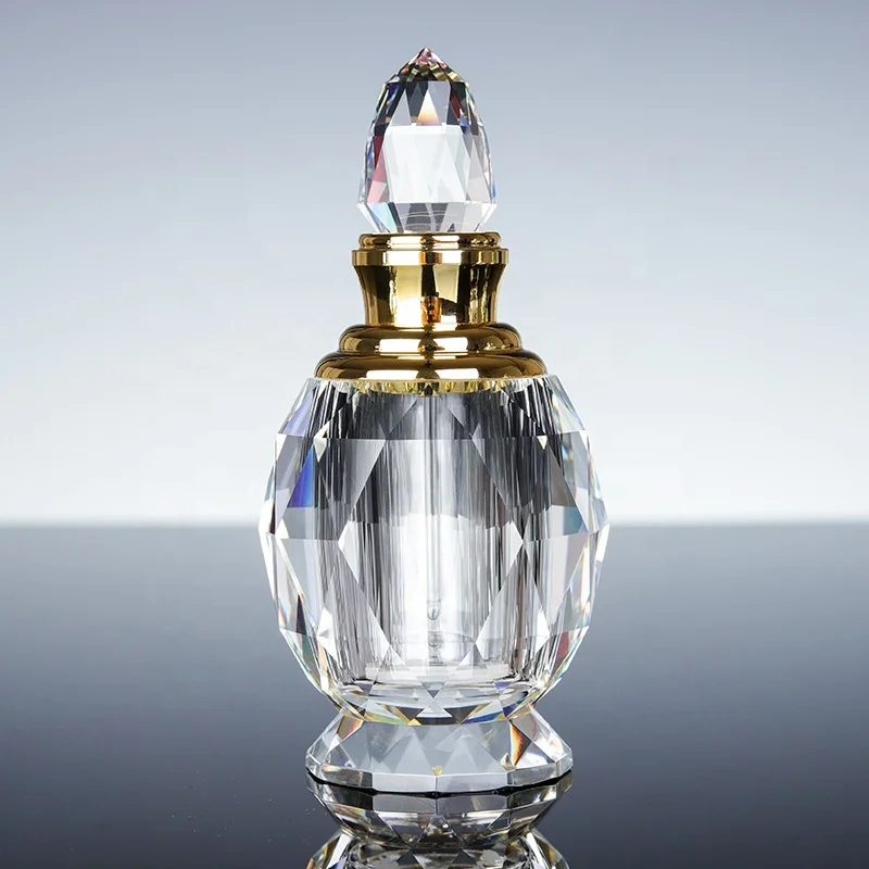 Wholesale High Quality Crystal Islamic Perfume Bottle Customized Arabia Style UV Polished Decoration Gifts details