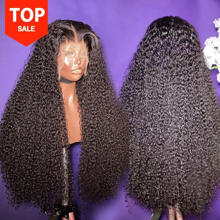 100% Human sale Hair Afro kinky curly lace front wig