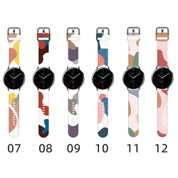 20mm 22mm Rubber Wristband Color Contrast Mixing Silicone Sport Watch Band Strap For Samsung Galaxy Watch Bands Silicon