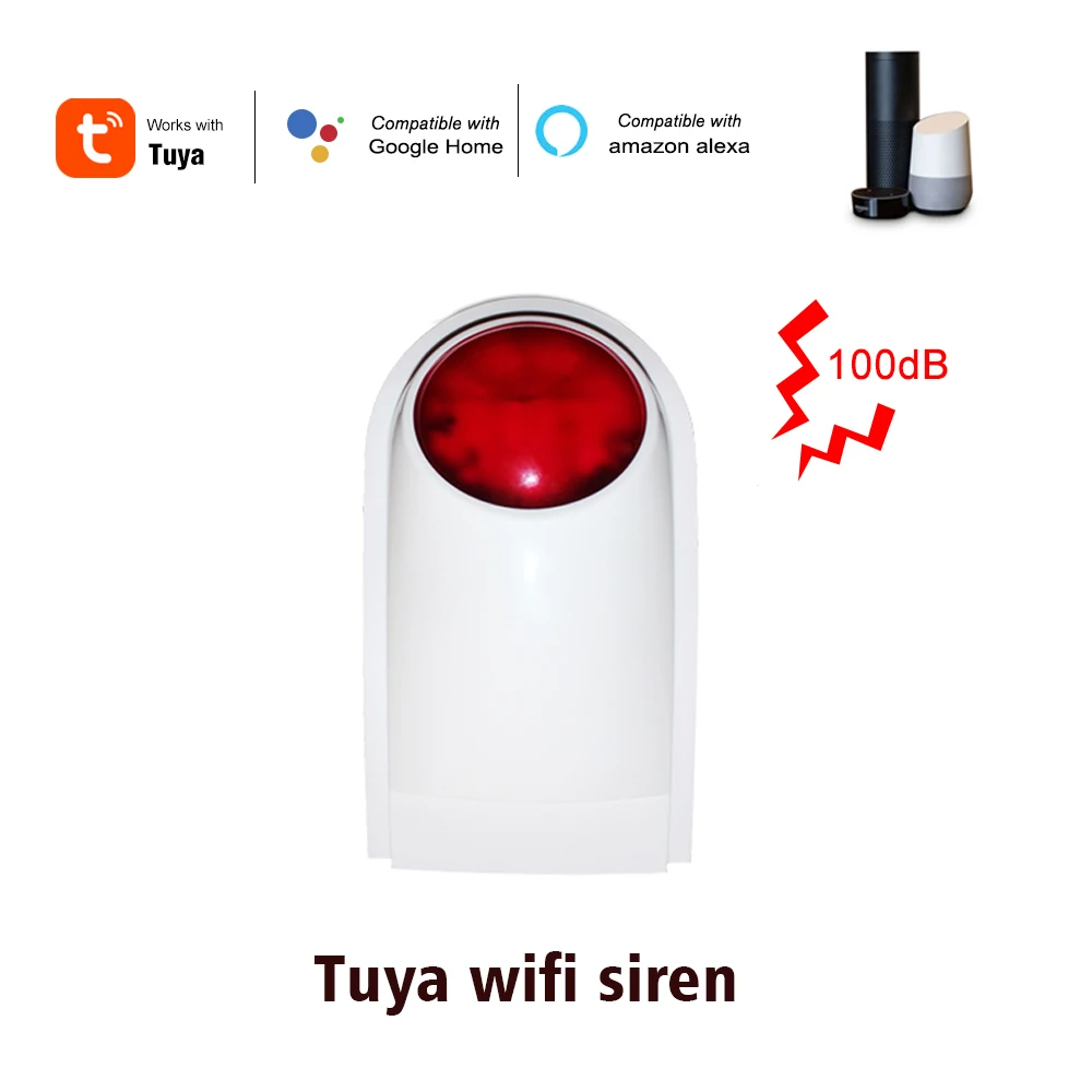 Morse kode mekanisk Nord Big Tuya Wifi Outdoor Smart Siren With Flash Led Red Light Support Alexa  And Google Assistance To Control - Buy Wifi Siren With 110db,Treble Siren  Support Tuya App,Outdoor Waterproof Siren Product on