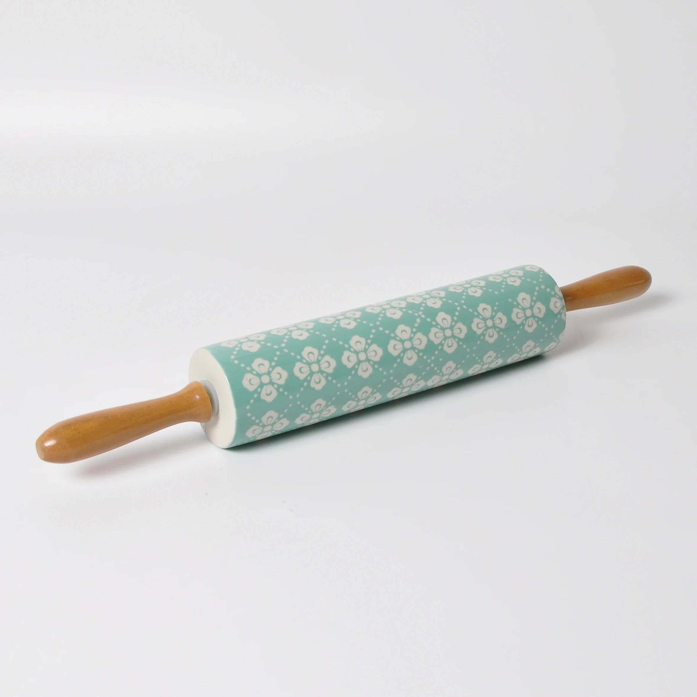 
Customized Pattem Hand Painted Family Kitchen Pattern Ceramic Rolling Pin 