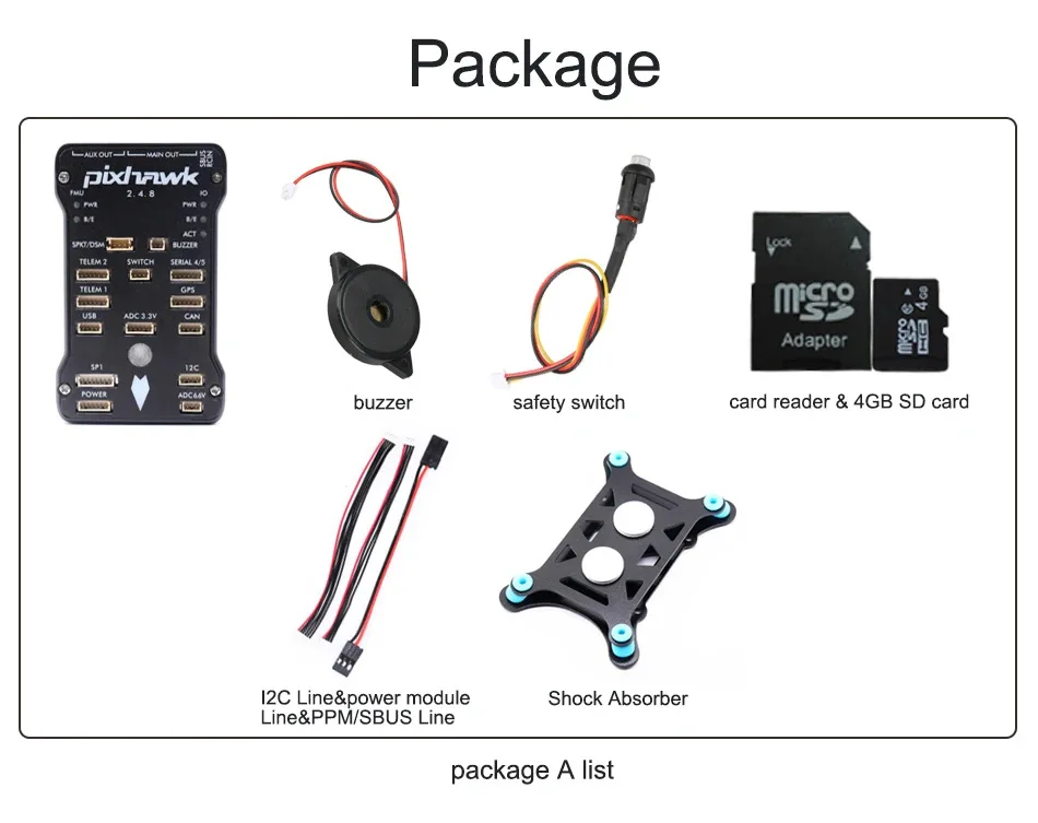 Pixhawk 2.4.8 Flight Controller 4G TF Card Safety Button Buzzer PPM Encoder 3 Line (4Pin1.25 / 6Pin1.25 / 3Pin2.5.4) Drone Hdfe011081a5044d6810c38993d10b4a1z