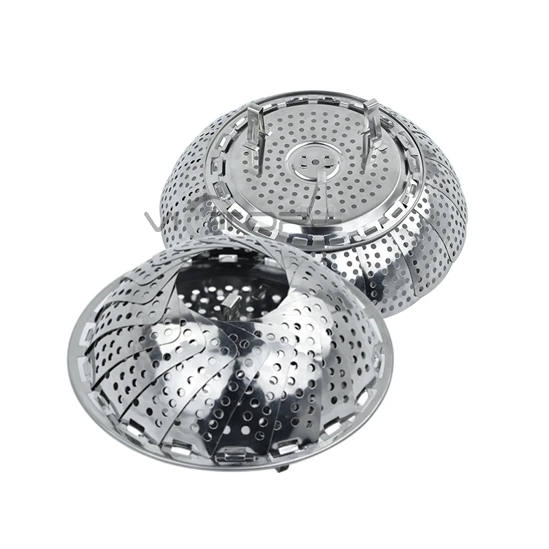 Veggie Steamer Basket Collapsible Colander Kitchen Food Accessory Tool