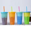 Amazon top seller 2019 Bpa free custom reusable cold temperature change color coffee color changing plastic cup