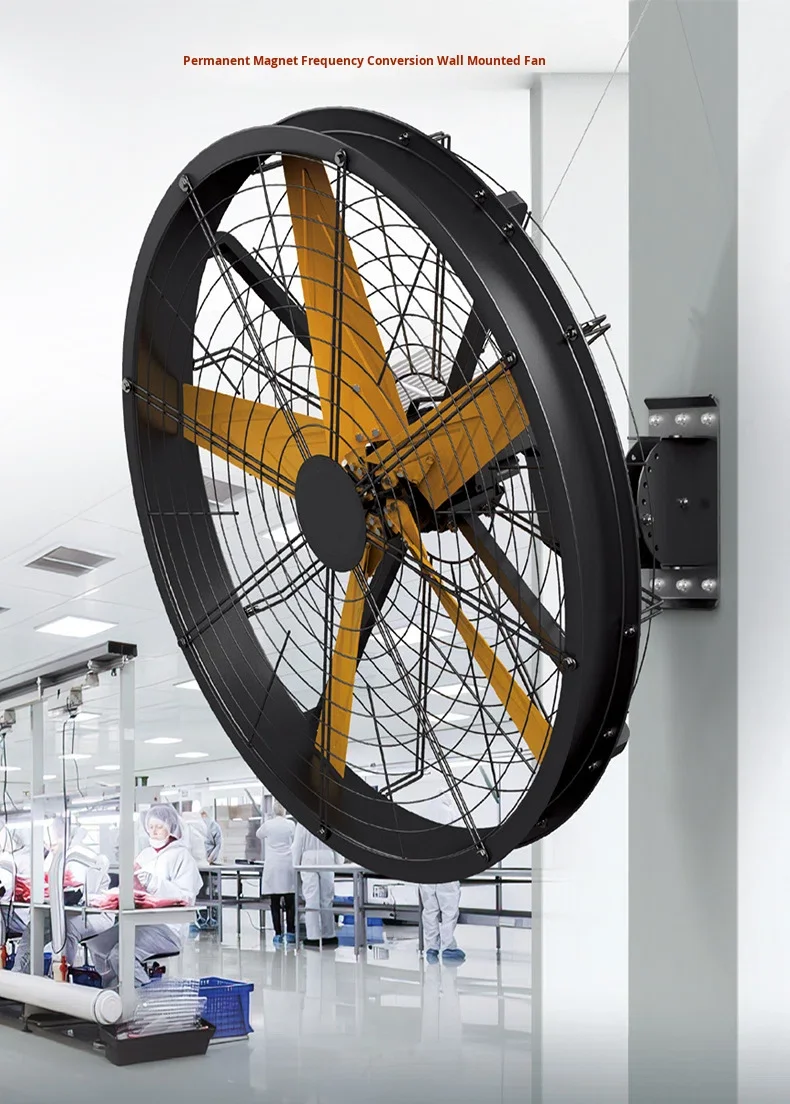 Industrial PMSM Motor Fan 220V AC Aluminum Rotatable Wall-Mounted Heavy Duty Outdoor Exhaust Ventilation Cooling System 3-Speed