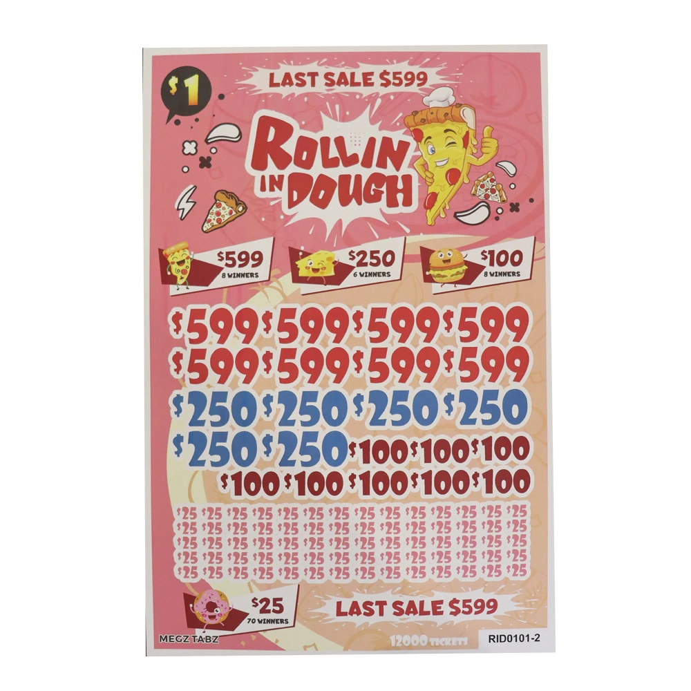 Code Pull Tab Card Break Open Win Ticket Cards Free Design Digital Printing Coated Paper ...