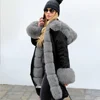 2019 New Multicolor Costume Occident Winter Dress Warm Mink Hair Collar Hooded Cotton-padded Clothes Women Coat